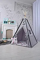 Игровая палатка вигвам для детей с перьями комплект 110*110*180 см