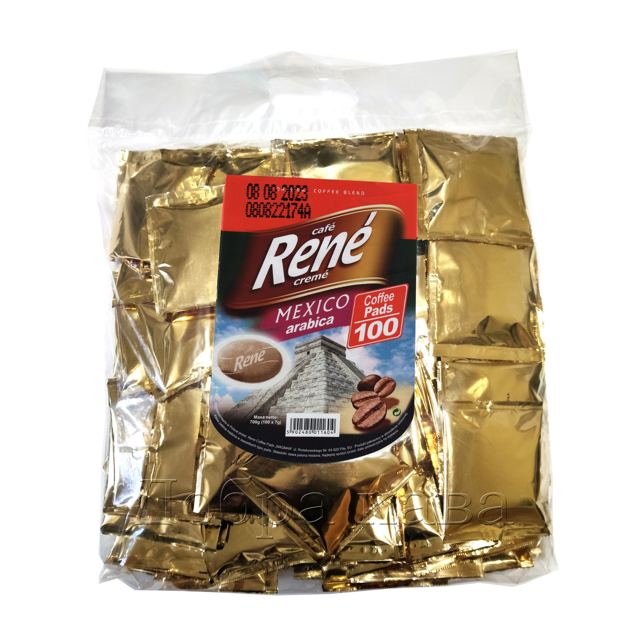 Rene Mexico Arabica 100 шт кава в чалдах для Philips Senseo