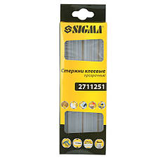 Стержні клейові Ø11.2×200мм 6шт (прозорі) SIGMA (2711251)