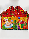 Новорічна картонна коробка для цукерок 1 кг 21,5*11*12 см, фото 5