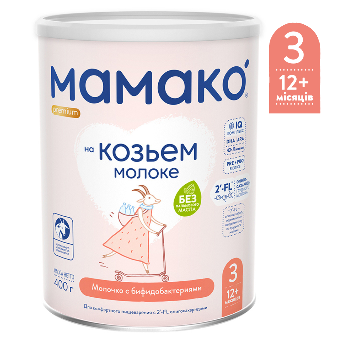 ЗГМ Мамако 3 Premium 12+, 400г Сухая молочная смесь - фото 1 - id-p1455461016