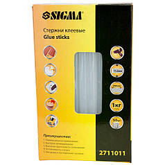 Стержні клейові Ø11.2×200мм 50шт 1кг (прозорі) SIGMA (2711011)