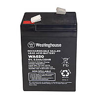 Свинцово-кислотная аккумуляторная батарея Westinghouse 6V, 5Ah, terminal F2, 1шт 101*48*70 мм