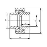 Американка PPR Blue Ocean 40х1" 1/4 ВР, фото 2