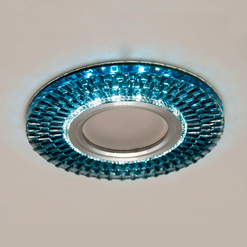 Точковий світильник з світлодіодним підсвічуванням 2091B-BK, фото 1