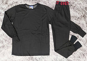 Термобілизна комплект чоловічий розмір 4XL 56-58 двошаровий чорний Uyut KT 203