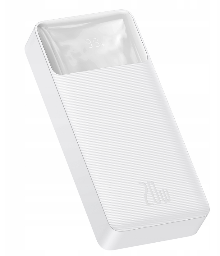 Зовнішній акумулятор (Power Bank) Baseus PowerBank Bipow Digital Display 20000mAh 20W White (PPDML-M02)