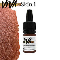 Пигмент VIVA ink Mineral Skin 1 для камуфляжа - 6 мл (Пигменты Вива для камуфляжа шрамов, стрий, ареолы груди)