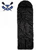 Спальний мішок ковдра з капюшоном до - 20ºC Ranger 3 season Black спальні мішки ковдри трисезонний спальний мішок Чорний, фото 2