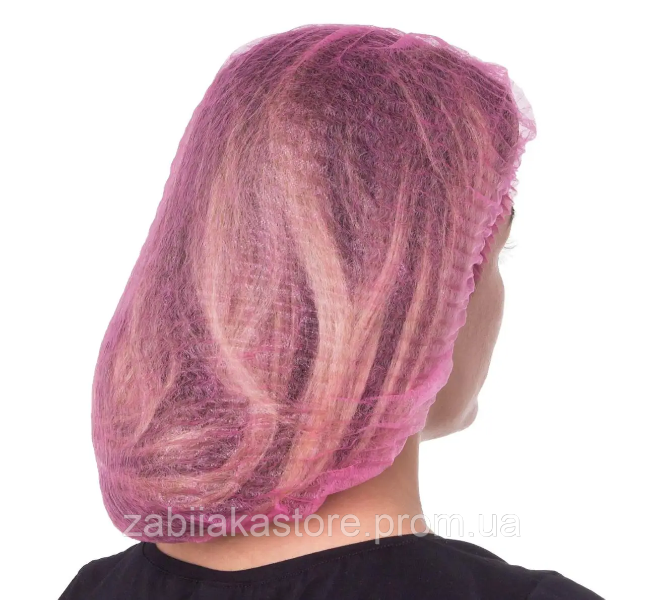 Одноразовая шапочка розовая SanGig, 100 шт - фото 2 - id-p1689205424