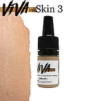 Пигмент VIVA ink Mineral Skin 3 для камуфляжа - 6 мл (Пигменты Вива для камуфляжа шрамов, стрий, ареолы груди)