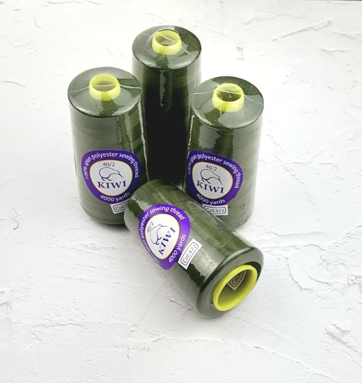422 Швейні нитки Kiwi 40/2 (4000 ярдів) ХАКИ