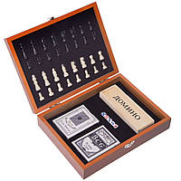 Набір настільних ігор 3в1 шахи, доміно, карти W2516B