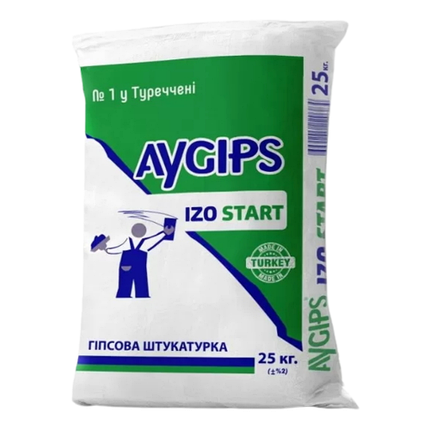 Шпаклівка гіпсова Aygips Izo Start (25 кг), фото 2