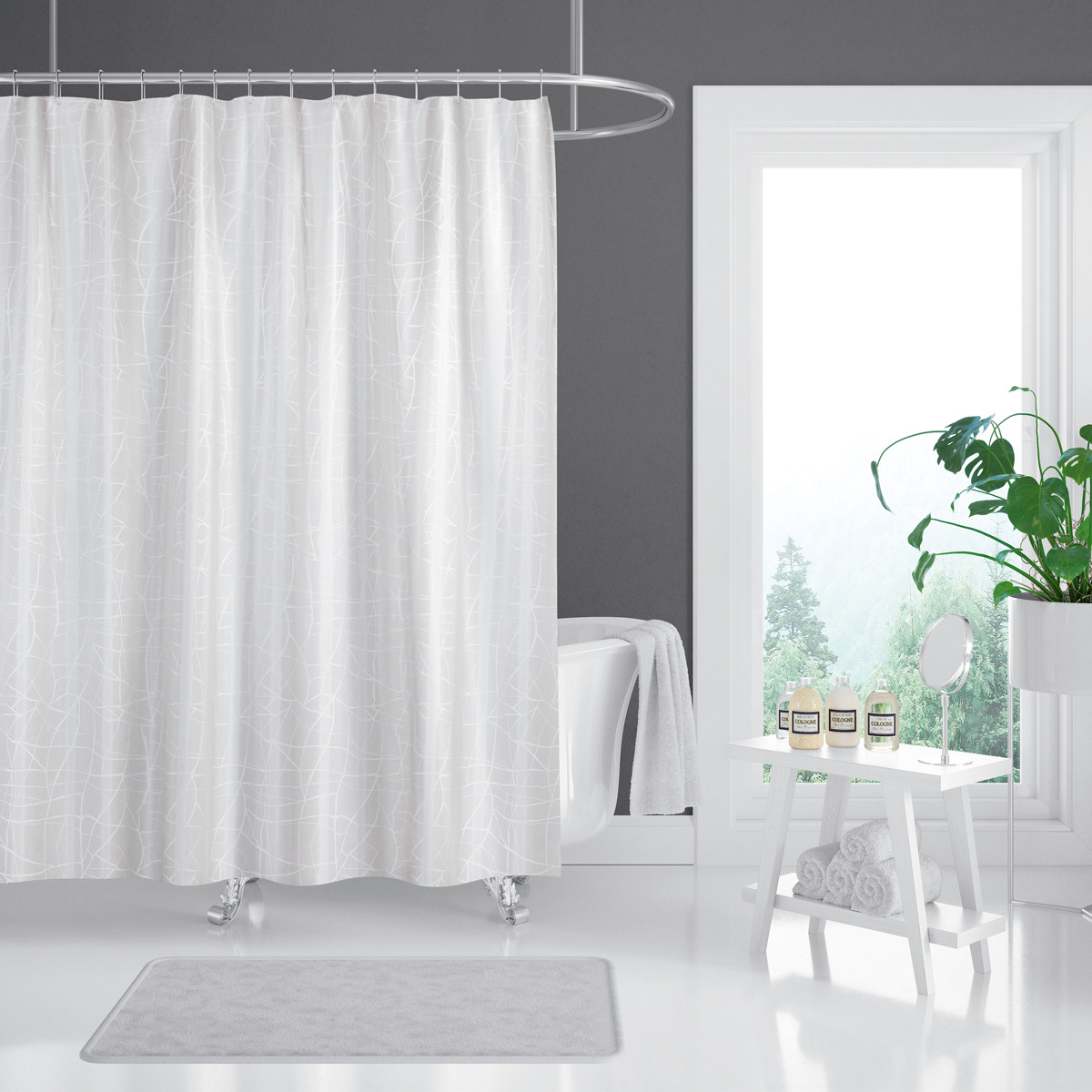Штора для душа вузька 120*200 см Marble Tropik Туреччина