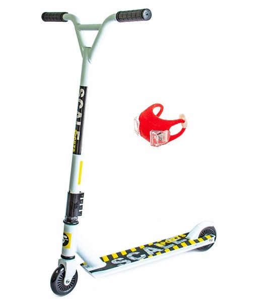 Трюковий самокат Scale Sports Tornado (USA) Білий + LED-ліхтарик