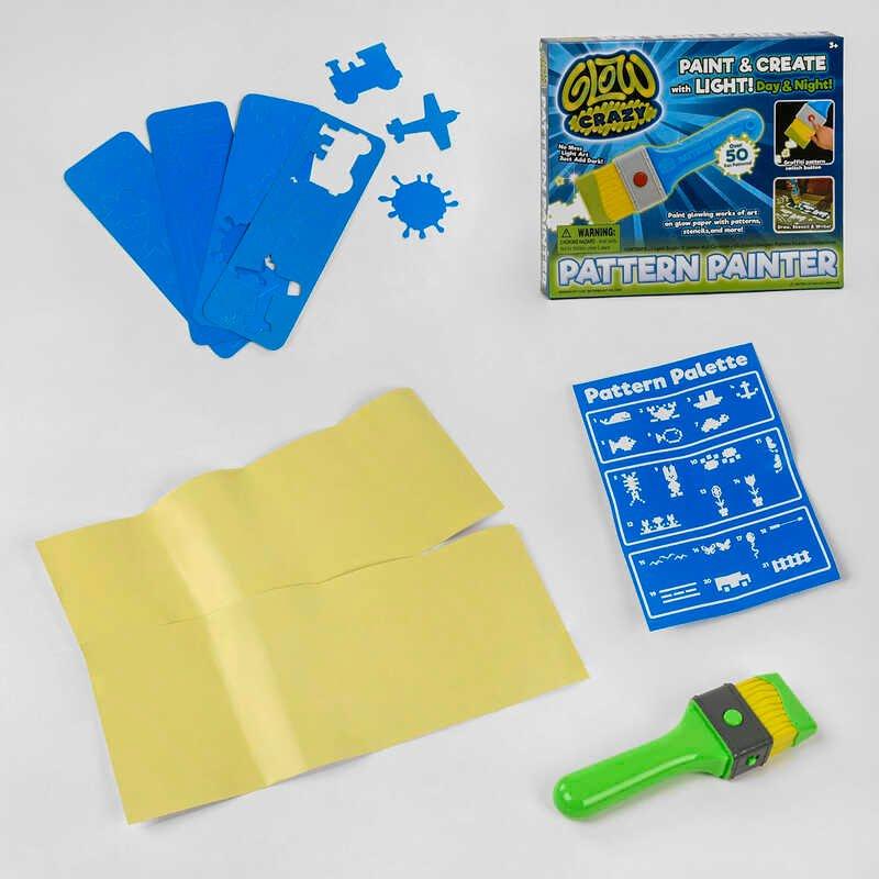 Планшет Magic Pad 3D для малювання D 6230 світний пензель, 4 трафарети, 2 клейкі світні полотна паперу,