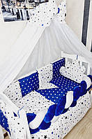 Набор в кроватку "Коса", детское постельное белье в кроватку Ангелочек