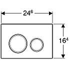 Кнопка зливу для інсталяції GEBERIT подвійна коричнева 156727 115.651.JX.1, фото 2
