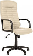 Компьютерное офисное кресло для руководителя Босс Boss KD Tilt PL64 экокожа Eco-07 молочный Новый Стиль IM