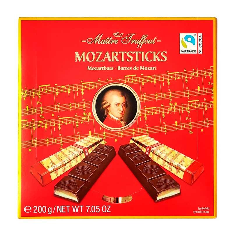 Шоколадні цукерки в коробці Maitre Truffout Mozartsticks, 200 г (Австрія)