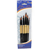 Набір пензлів Нейлон круглі №2,4,6,8,10,12 к. р., 6 шт, Josef Otten