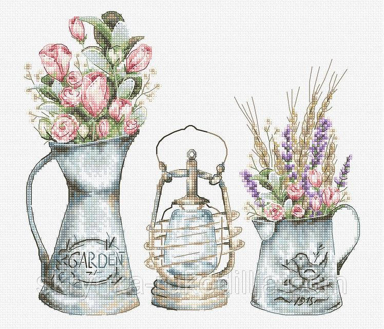 Набір для вишивки хрестиком B7005 Luca-S Ліхтар 38x7.63см (Aida 16 "Zweigart")