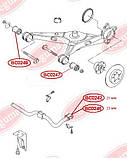 Втулка стабілізатора задньої підвіски BC0242, фото 2