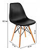 Крісло для кухні на ніжках Bonro В-173 FULL KD чорне (2 шт), фото 2
