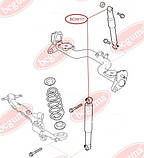Втулка заднього амортизатора, верхня (метал) BC09111, фото 2