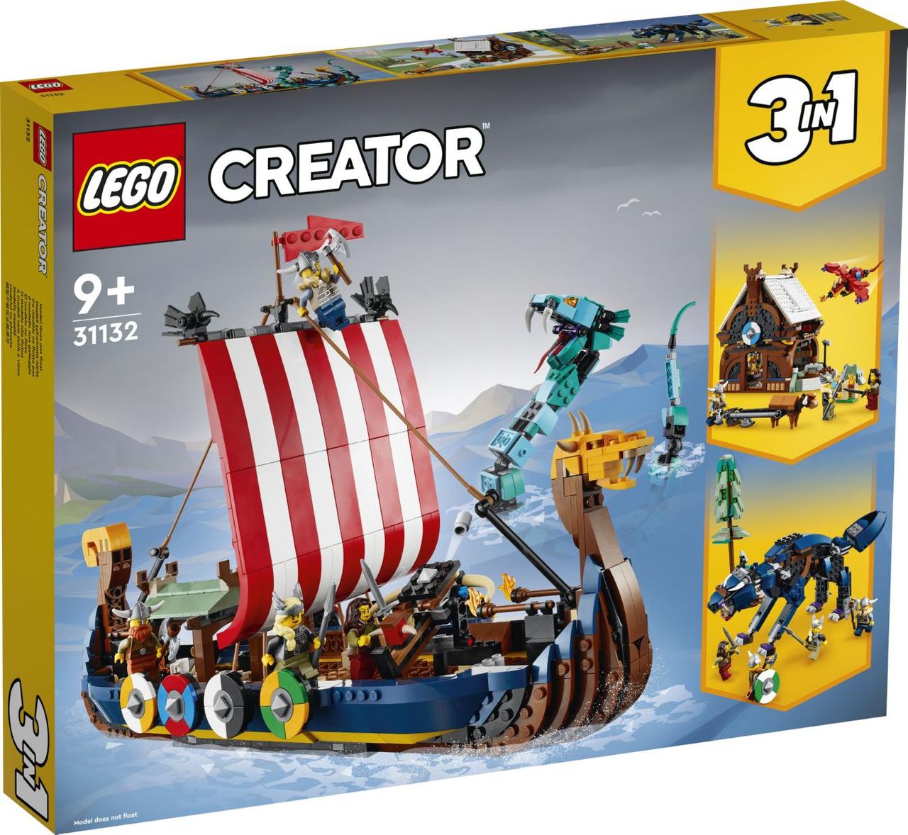 Lego Creator Корабель вікінгів і Мідгардський змій 31132