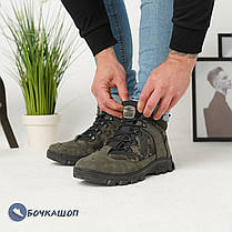 Чоловічі вологостійкі черевики хакі, фото 2
