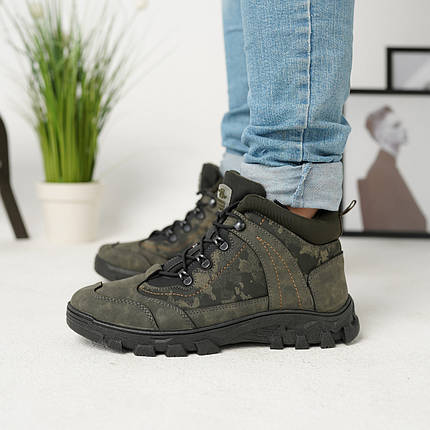 Чоловічі вологостійкі черевики хакі, фото 1