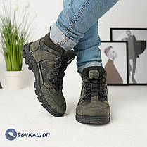 Чоловічі вологостійкі черевики хакі, фото 4
