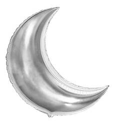 Повітряні кулі "Місяць", розмір 89х60 см, Іспанія, колір - срібло