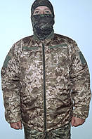 Куртка бомбер ЗСУ пиксель плащевка холлофайбер с флисом только 52 размер