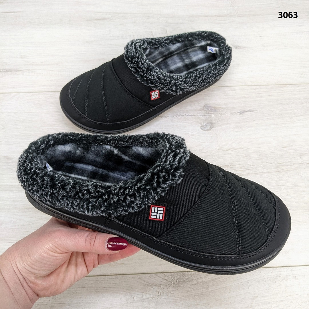 Тапочки чоловічі домашні чуні Dago Style чорні 3063
