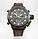 Годинник військові AMST 3003 JAPAN QUARTZ 45 mm Black/Brown., фото 3