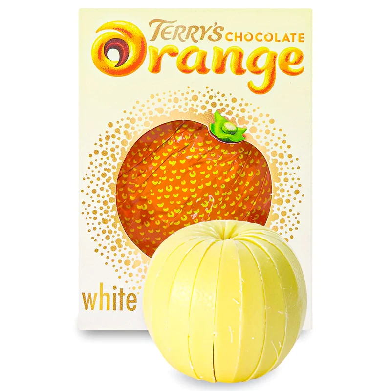 Шоколадний апельсин Terry's White Chocolate Orange Ball 147g, фото 1
