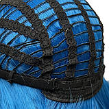 Перука каре BOB колір 08C м'який синій, для сцени, танців, вечірок і розваг. Термоволосся, фото 7