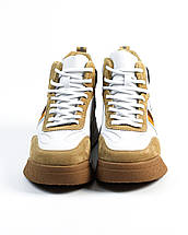 Черевики на платформі V.I.konty 3156 40 Молочно-коричневі шкіра/замша 36, фото 2