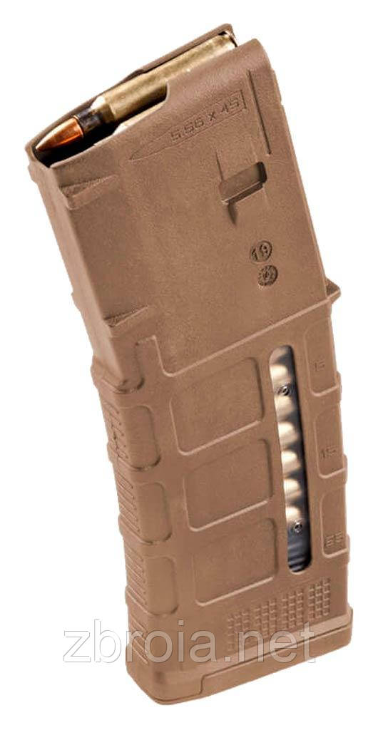 Магазин Magpul PMAG Gen M3 Window кал. 223 Rem (5,56x45) для AR/M4 на 30 патронів (з вікном) пісочний, фото 1