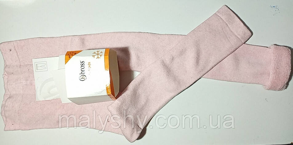 Легінси махрові 110-116 ТМ "Bross" / 21170 / рожевий / колготки без сліда дитячі зимові, фото 1