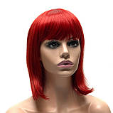 Перука каре BOB колір N1 темно-червоний, для сцени, танців, вечірок і розваг. Термоволосся, фото 6