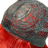 Перука каре BOB колір N1 темно-червоний, для сцени, танців, вечірок і розваг. Термоволосся, фото 9