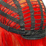 Перука каре BOB колір N3 світло-червоний, для сцени, танців, вечірок і розваг. Термоволосся, фото 8