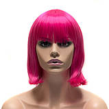 Перука каре BOB колір N4 малиновий, для сцени, танців, вечірок і розваг. Термоволосся, фото 3