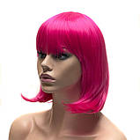 Перука каре BOB колір N4 малиновий, для сцени, танців, вечірок і розваг. Термоволосся, фото 4