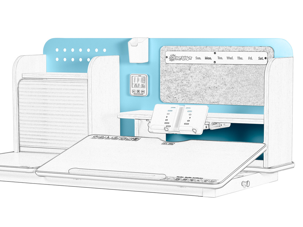 Стенка полка цветная к столу BD-630 Multiclor G/BL (арт. Цвет. стенка к BD-630 BL)