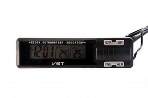 Годинник з внутрішнім і зовнішнім датчиком температури VST-7065 (1235), фото 2